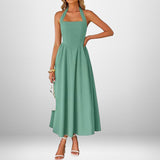 BILLIE™ - Women's Sleeveless Pocket Zipper Back A-Line Summer Dress