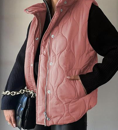 DARCY™ - Chic Lightweight Button-Up Puffer Vest