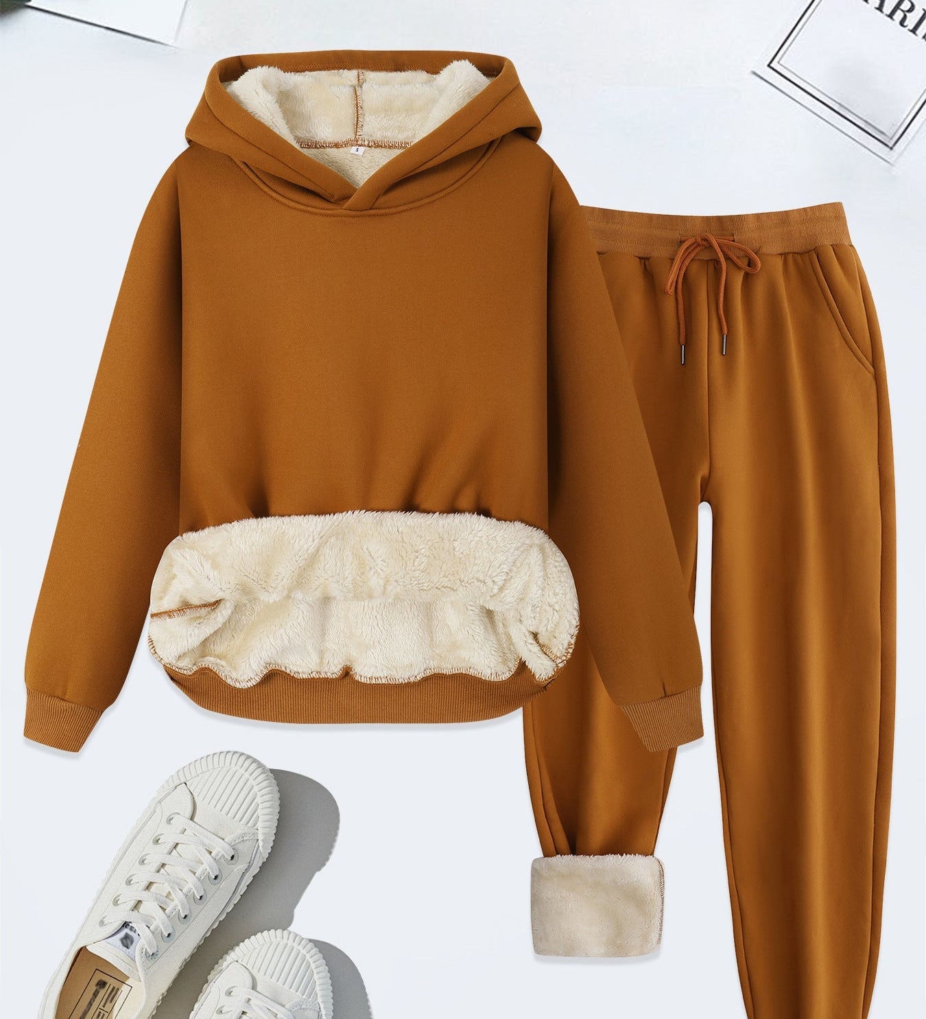 FORDA™ - Cozy Solid Color Hoodie and Drawstring Pants Set