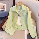 LUCRET™ – Casual Long Sleeve Collared Crop Jacket