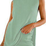 SAVINA™ – Sleeveless Lounge Pullover & Shorts Duo