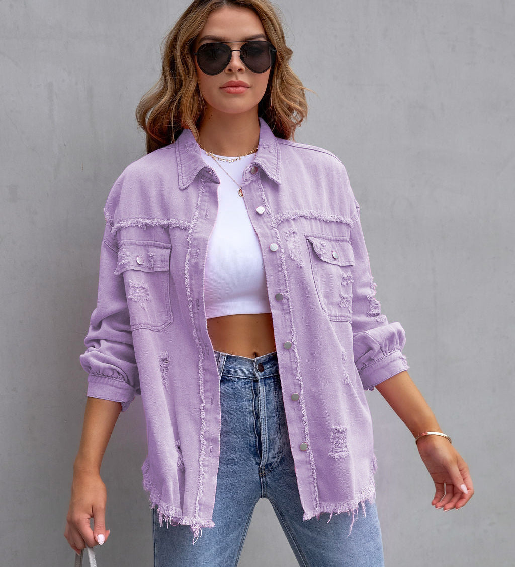 EUGENIA™ – Relaxed Drop Shoulder Collared Jacket