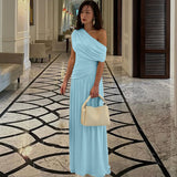 KAWALI™ - Elegant One Shoulder Evening Maxi Dress