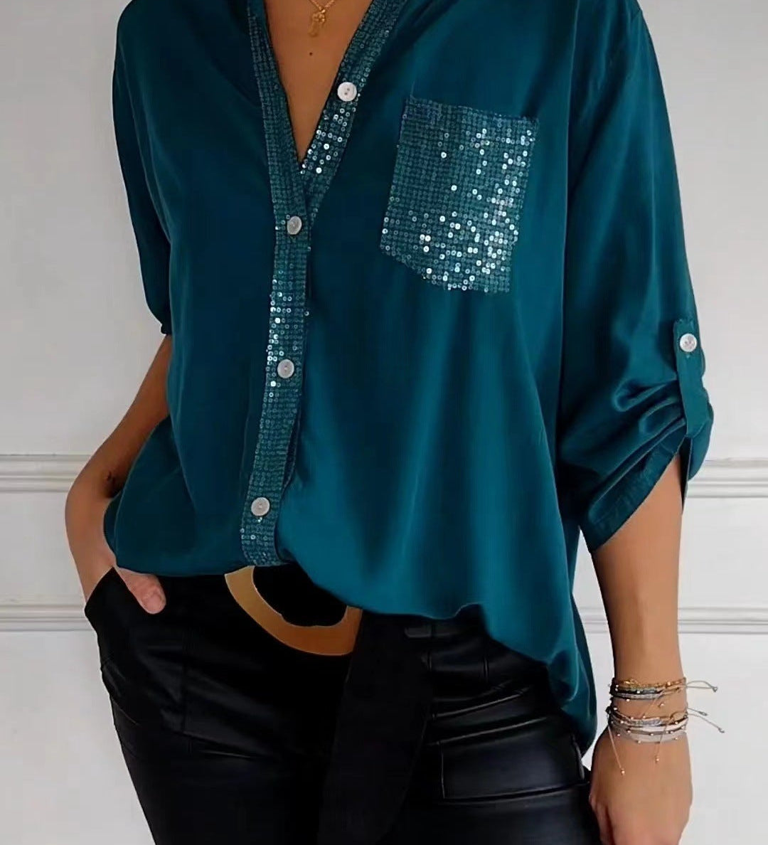 DANICA™ -  Sequin Detailed Blouse