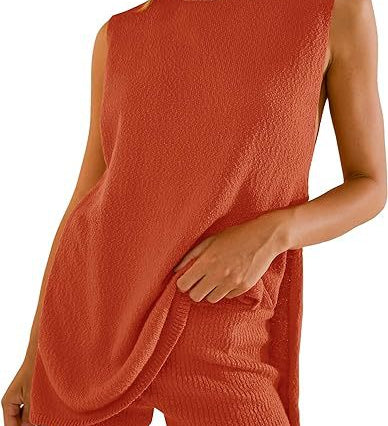 SAVINA™ – Sleeveless Lounge Pullover & Shorts Duo