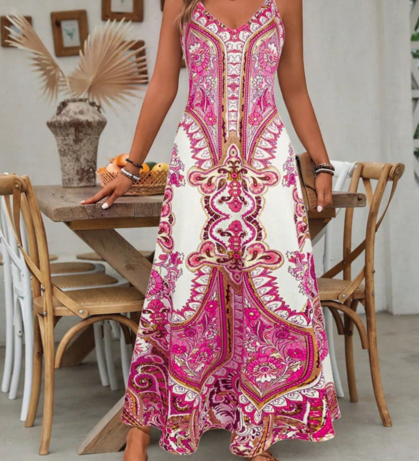 PUGAR™ - Chic Summer Sleeveless Strap Maxi Dress