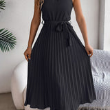 CEDRINE™ – Graceful Pleated Midi Dress