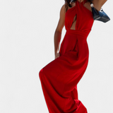 Jessica Mono Halter Cross Back with Wide Leg