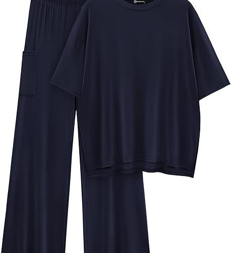 FILTA™ - Casual Basic Top and Elastic Waist Pants Set