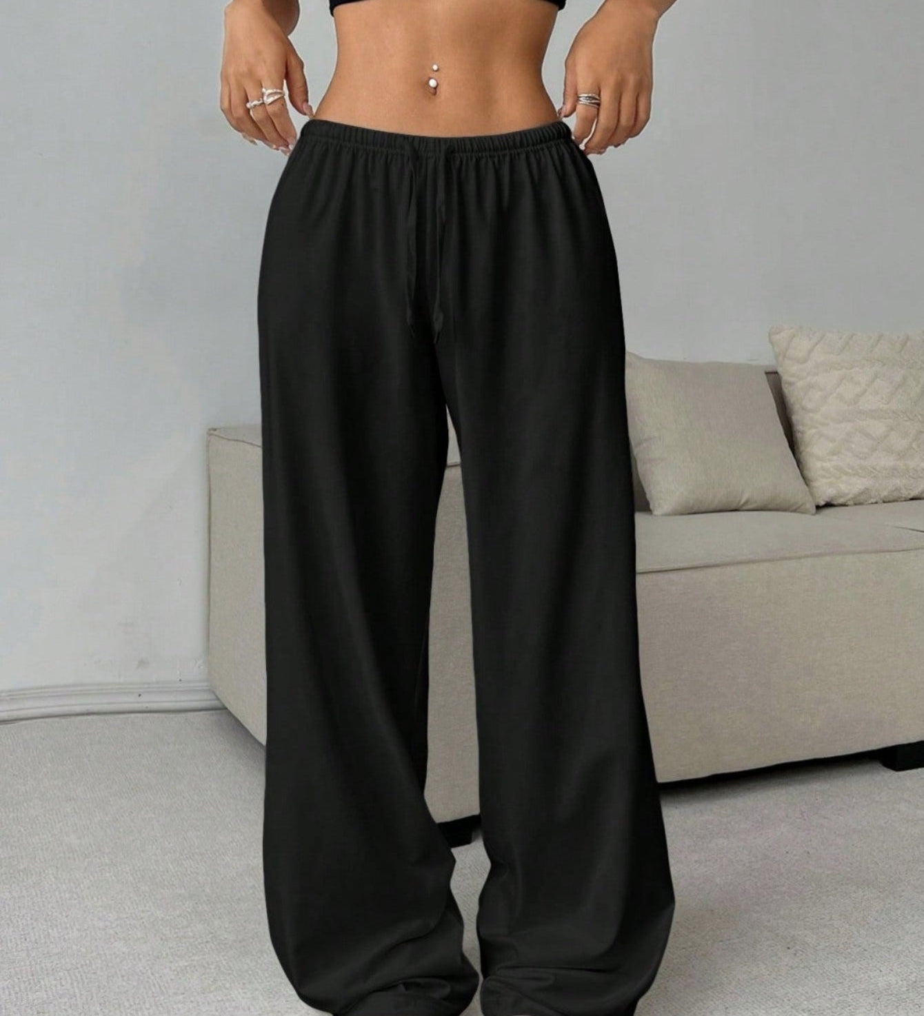 QOVELA™ - Casual Adjustable String Wide Leg Pants