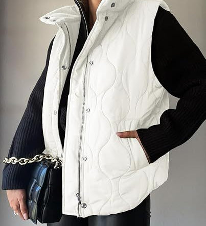 DARCY™ - Chic Lightweight Button-Up Puffer Vest
