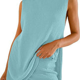 SAVINA™ – Sleeveless Lounge Pullover & Shorts Duo