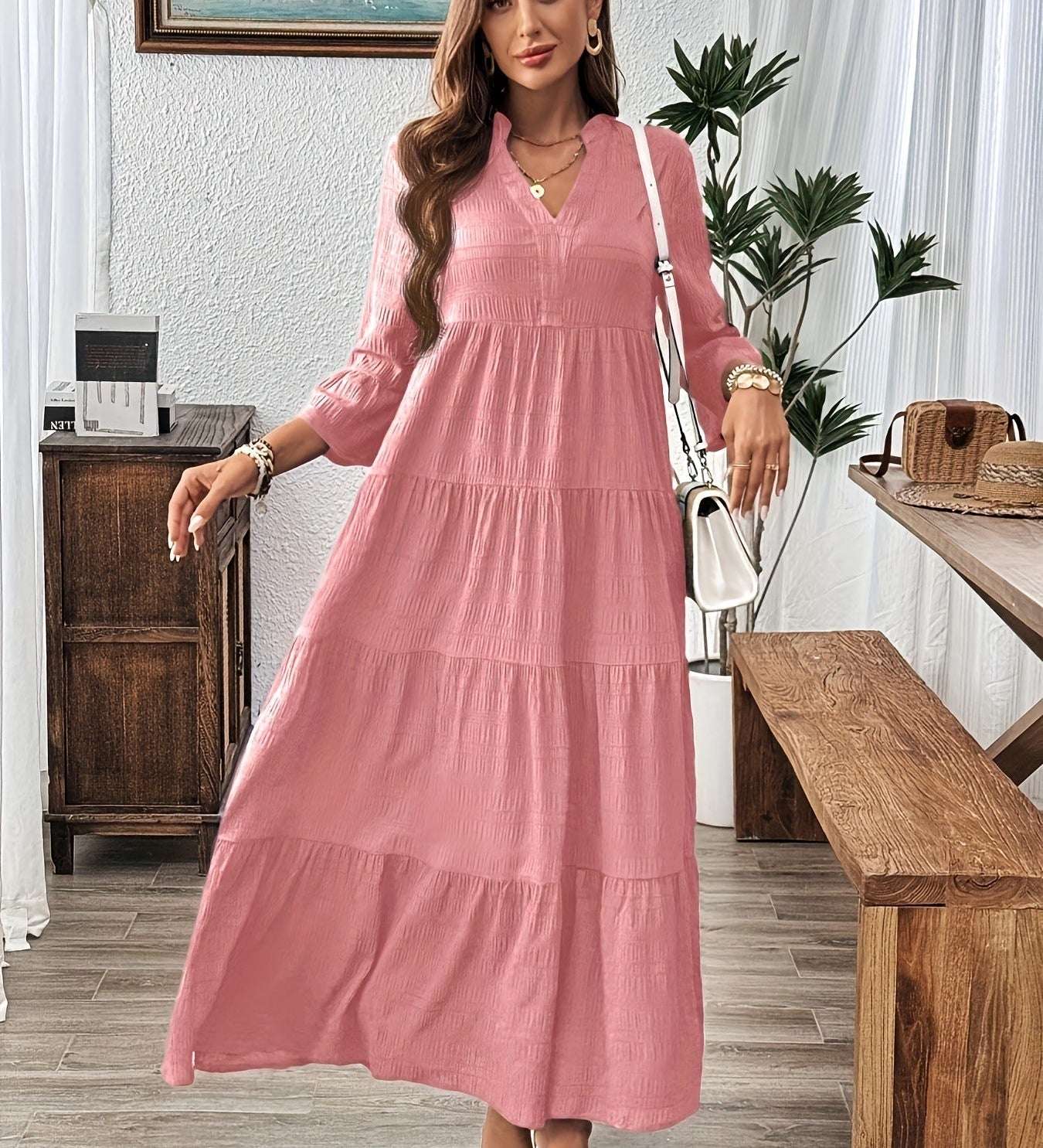 STELLA™ - Casual V-Neck Summer Maxi Dress