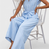 Inés Wide-Leg Striped Jumpsuit