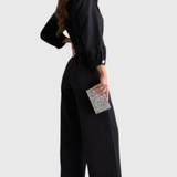 Ariane Wide-Leg Jumpsuit with V-Neck and Tie Waist