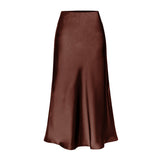 KEITH™ - Elegant High Waist Side Slit Midi Skirt