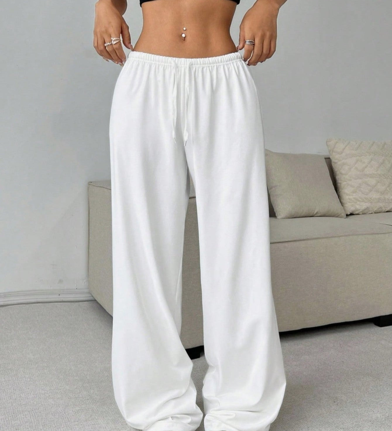 QOVELA™ - Casual Adjustable String Wide Leg Pants