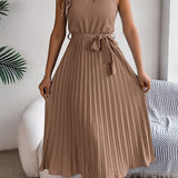 CEDRINE™ – Graceful Pleated Midi Dress