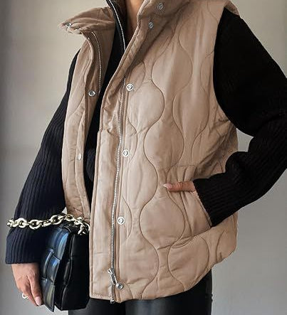 DARCY™ - Chic Lightweight Button-Up Puffer Vest