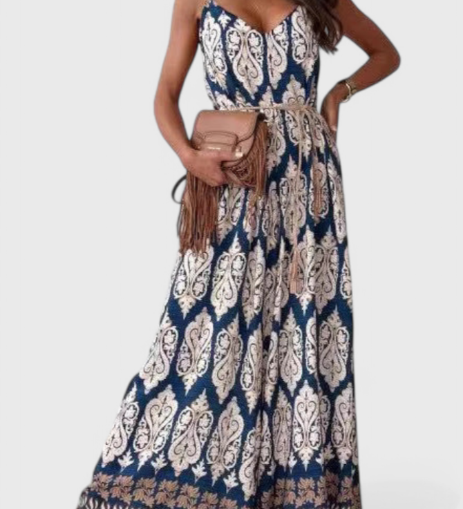 Gabriella Wide Leg Jumpsuit with Bold Print