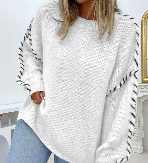 KALIYAH™ - Casual Round Neck Long Sleeve Sweater