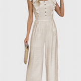 Amahle Mono in Linen with Ruffle Sleeves