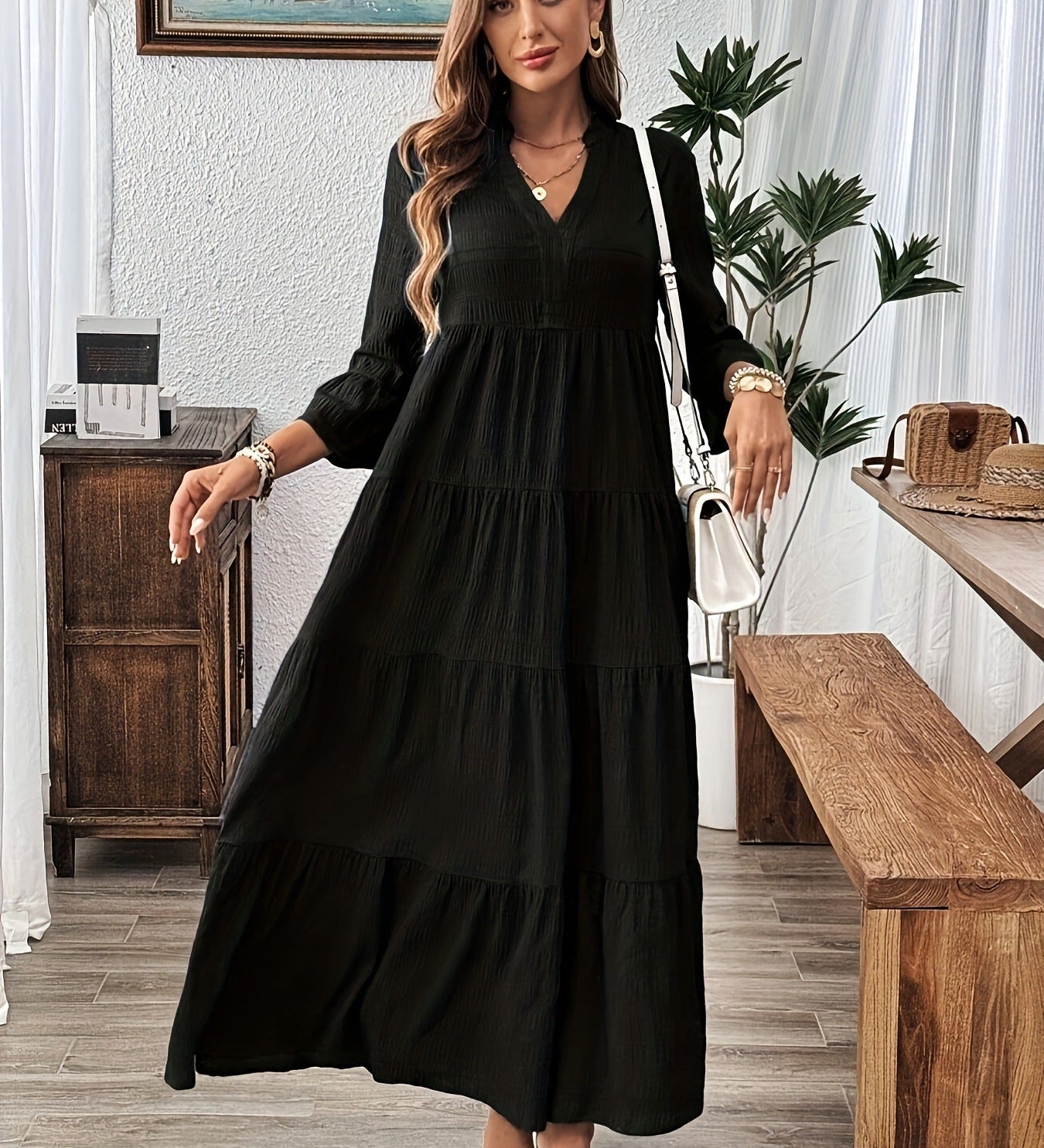 STELLA™ - Casual V-Neck Summer Maxi Dress