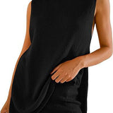 SAVINA™ – Sleeveless Lounge Pullover & Shorts Duo