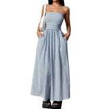 EARMA™ - Women’s Striped Tube Dress Casual Sleeveless Summer Dress