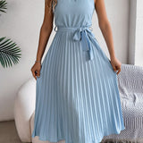 CEDRINE™ – Graceful Pleated Midi Dress