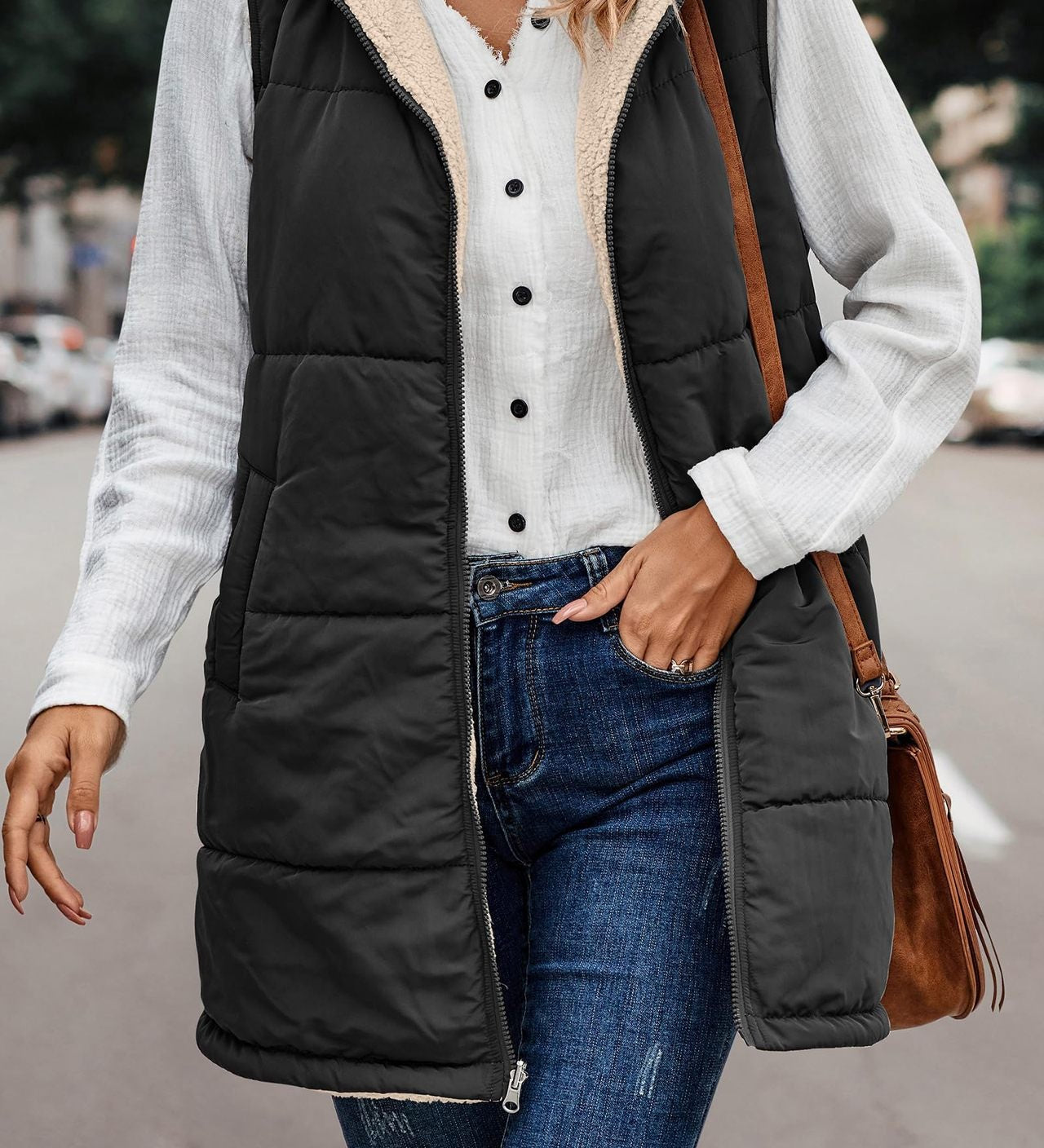 MISHELLE™ - Reversible Warm Hooded Vest
