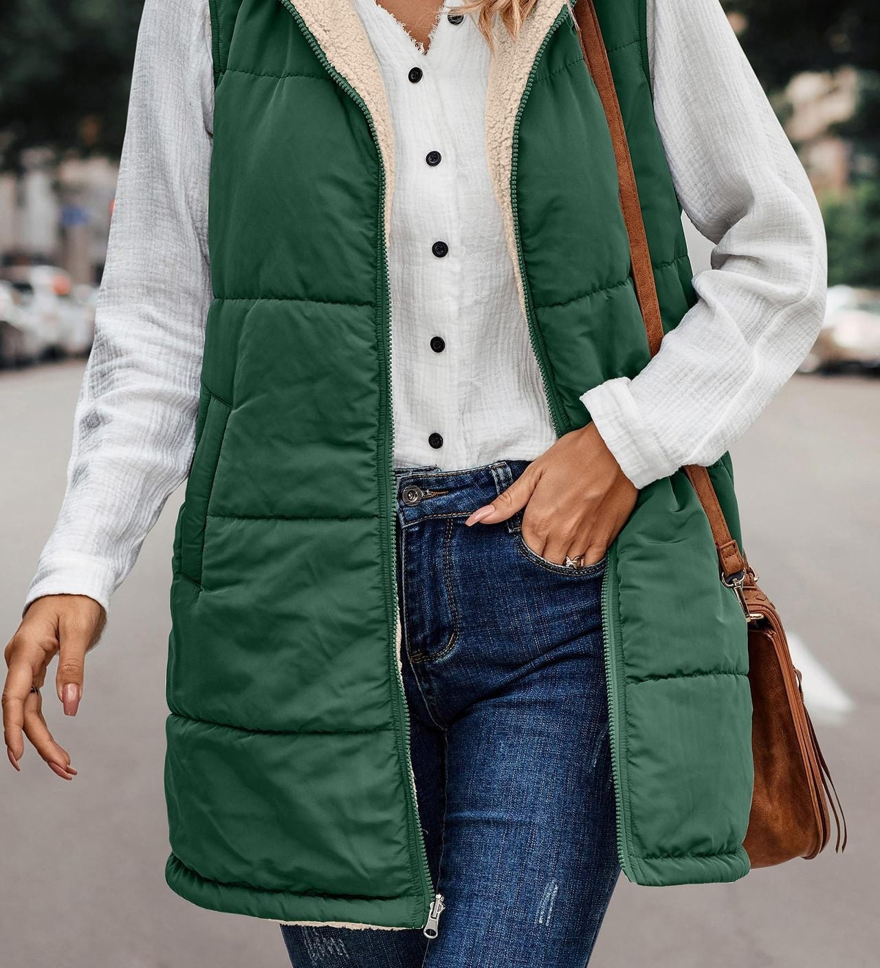MISHELLE™ - Reversible Warm Hooded Vest