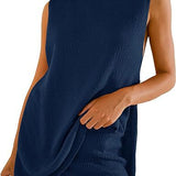 SAVINA™ – Sleeveless Lounge Pullover & Shorts Duo