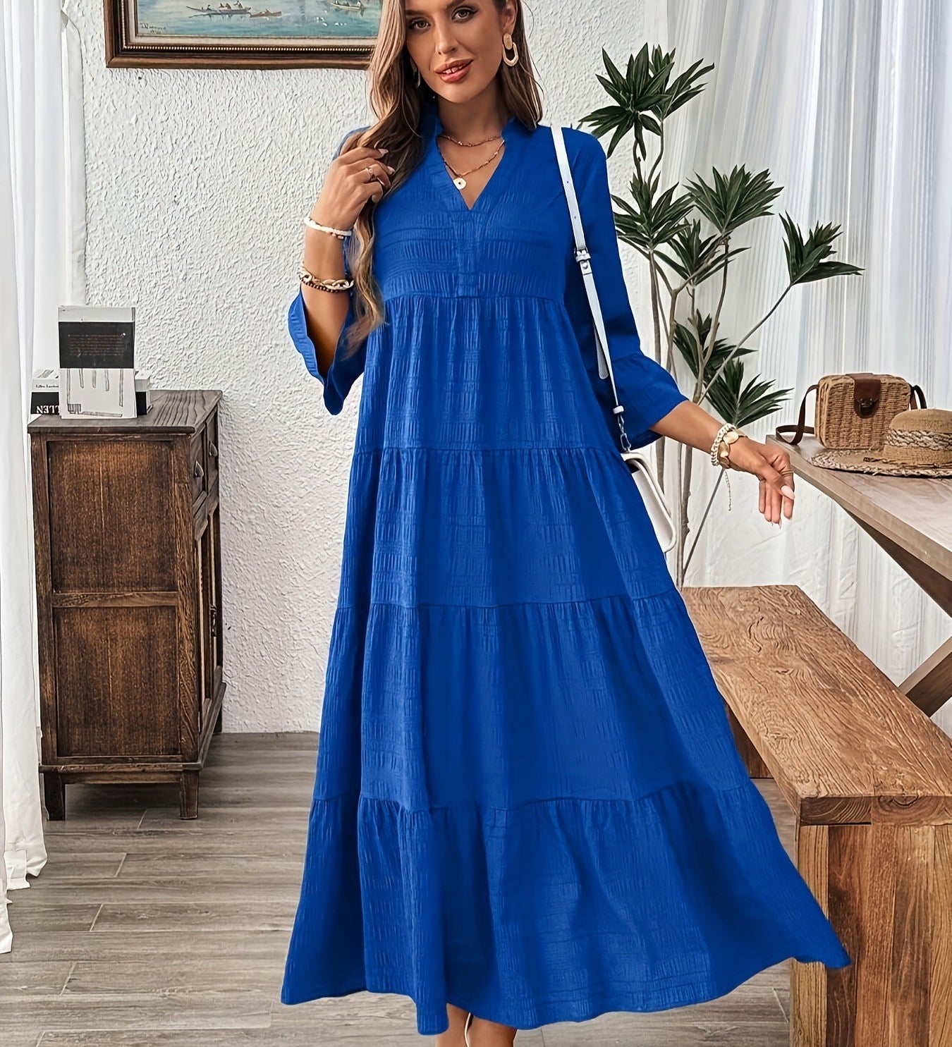 STELLA™ - Casual V-Neck Summer Maxi Dress