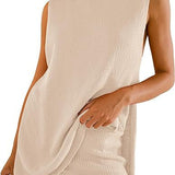 SAVINA™ – Sleeveless Lounge Pullover & Shorts Duo