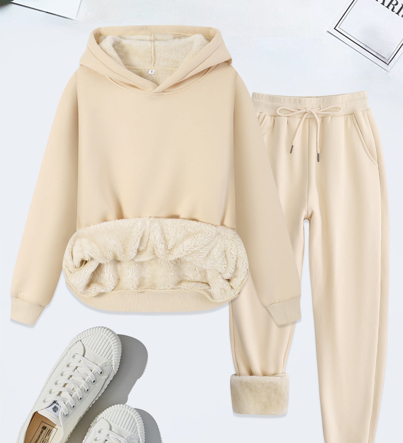 FORDA™ - Cozy Solid Color Hoodie and Drawstring Pants Set