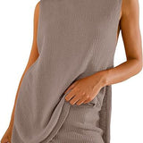 SAVINA™ – Sleeveless Lounge Pullover & Shorts Duo