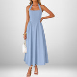 BILLIE™ - Women's Sleeveless Pocket Zipper Back A-Line Summer Dress