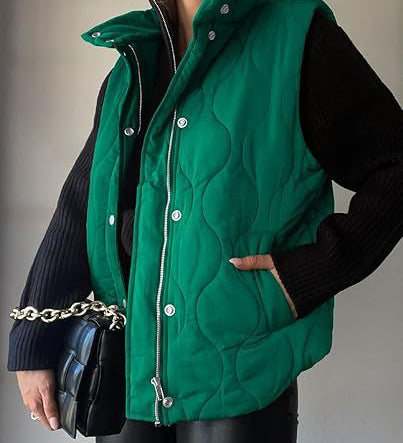 DARCY™ - Chic Lightweight Button-Up Puffer Vest