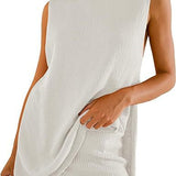 SAVINA™ – Sleeveless Lounge Pullover & Shorts Duo