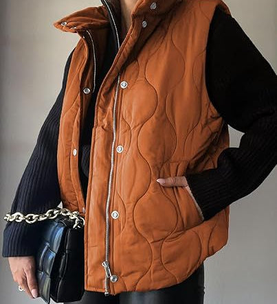 DARCY™ - Chic Lightweight Button-Up Puffer Vest
