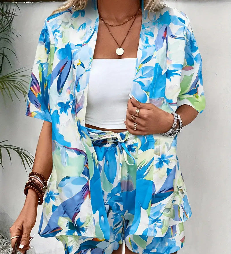 FANNIE™ – Simple Summer Floral Top and Shorts Set