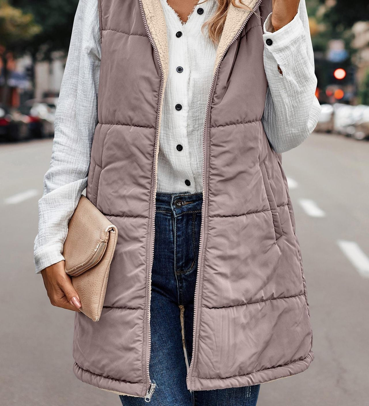 MISHELLE™ - Reversible Warm Hooded Vest