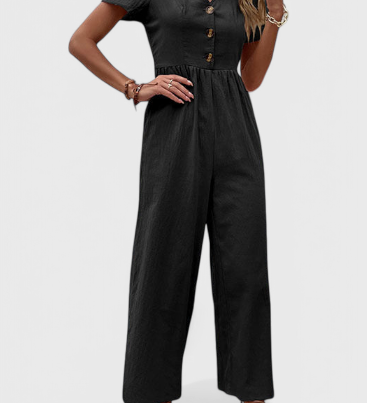 Camila Jumpsuit with Front Buttons