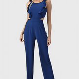 Chantal Jumpsuit with Cut-Out and Ruffles