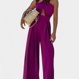 Jessica Mono Halter Cross Backless Wide Leg