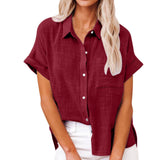AUDRINE™ – Comfy Casual Button-Up Blouse