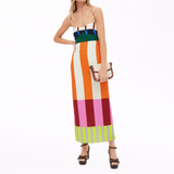 Paloma | Maxi Dress in Colourful Stripes