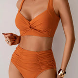 Pink | High-Waisted Summer Bikini Set