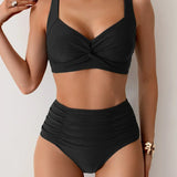 Pink | High-Waisted Summer Bikini Set
